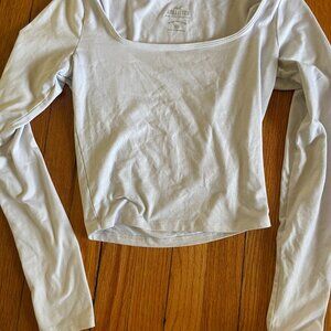 Hollister white square neck shirt XS